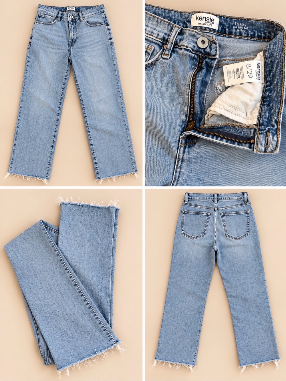 Kensie Light Blue Straight Leg Jeans - Picture 2 of 2
